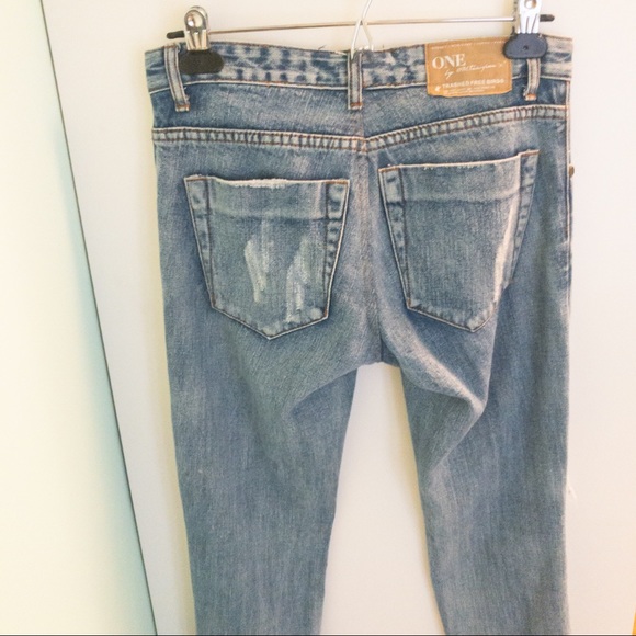 One Teaspoon Trashed Free Birds Ripped Jeans 24 - Picture 5 of 10